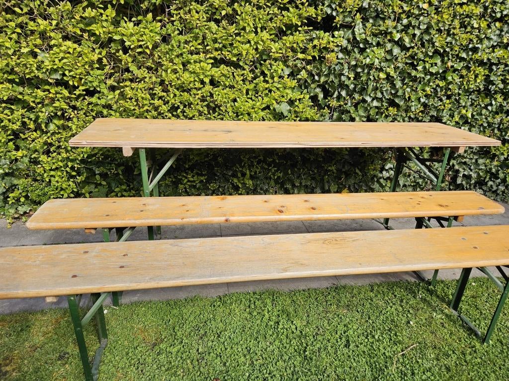Biertafel incl. 2 banken, Ophalen, Gebruikt, Eettafel, 6 zitplaatsen