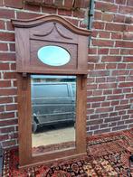 Art Nouveau eikenhouten spiegel, damspiegel., Ophalen, Overige vormen, 50 tot 100 cm, 100 tot 150 cm