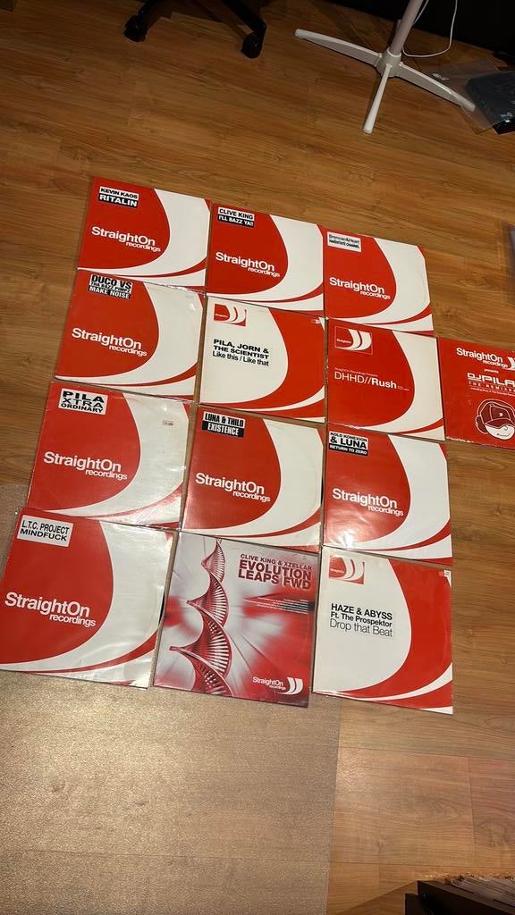 13 Hardstyle vinyl platen - StraightOn Recordings, Zo goed als nieuw, EP, 12 inch, Ophalen of Verzenden