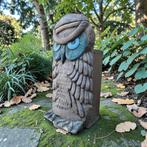 Vintage houten beeld / uil, Tuin en Terras, Tuinbeelden, Ophalen, Gebruikt, Hout, Overige typen