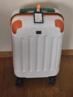 Nieuwe Handbagage Koffer - Wit/Oranje (54x32x23 cm), Sieraden, Tassen en Uiterlijk, Koffers, Ophalen, Wieltjes, 50 tot 60 cm, Hard kunststof