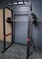 Complete halterset + squat rack – Zeer goede staat!, Sport en Fitness, Ophalen, Zo goed als nieuw, Overige typen