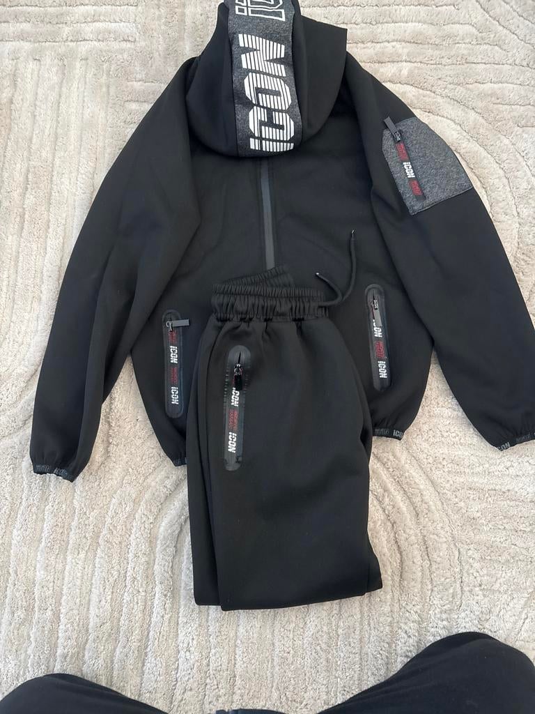 Boom Kids Paris Trainingspak Zwart - Maat 14Y, Ophalen of Verzenden, Zo goed als nieuw, Jongen of Meisje