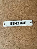 Oud Emaille Bord - Benzine, Antiek en Kunst, Antiek | Emaille, Ophalen of Verzenden