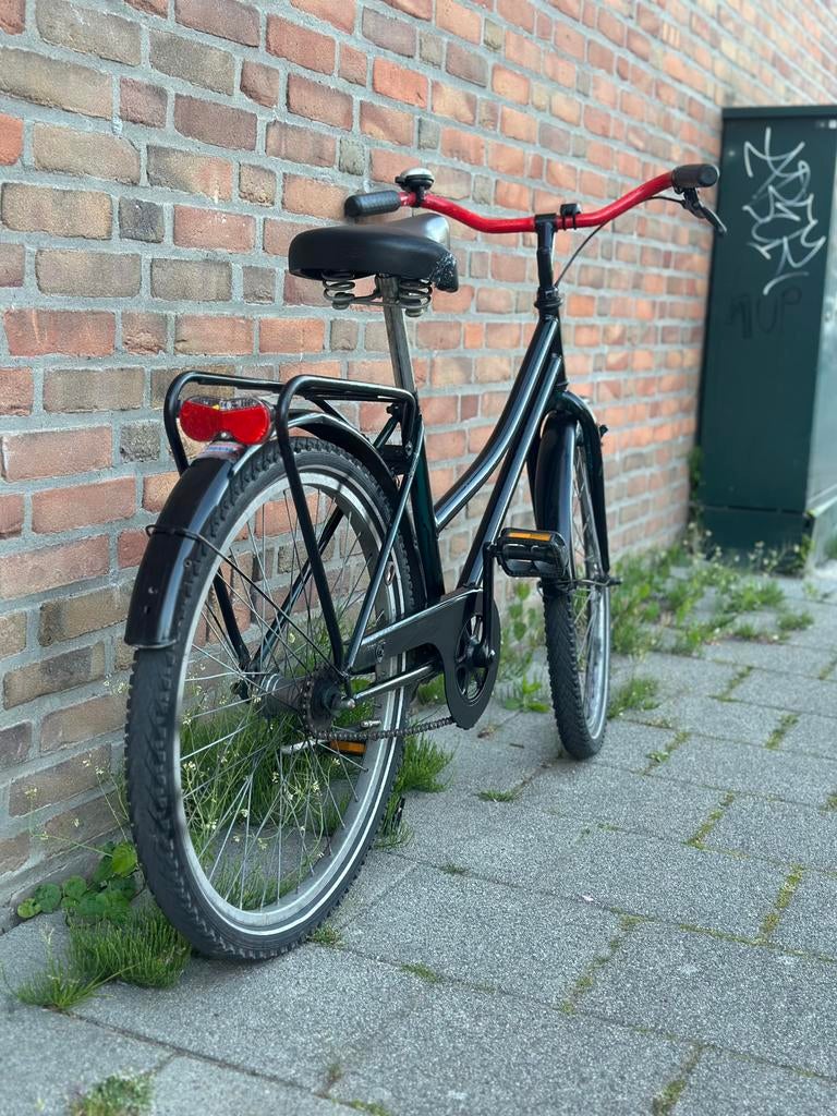 24 inch Single Speed Fiets Zwart - Goede Staat, Fietsen en Brommers, Ophalen, Gebruikt, Velgrem, Versnellingen