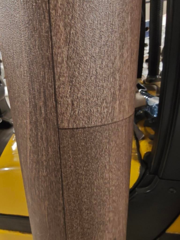 Coupon vinyl 265 x 365 donker bruin hout motief