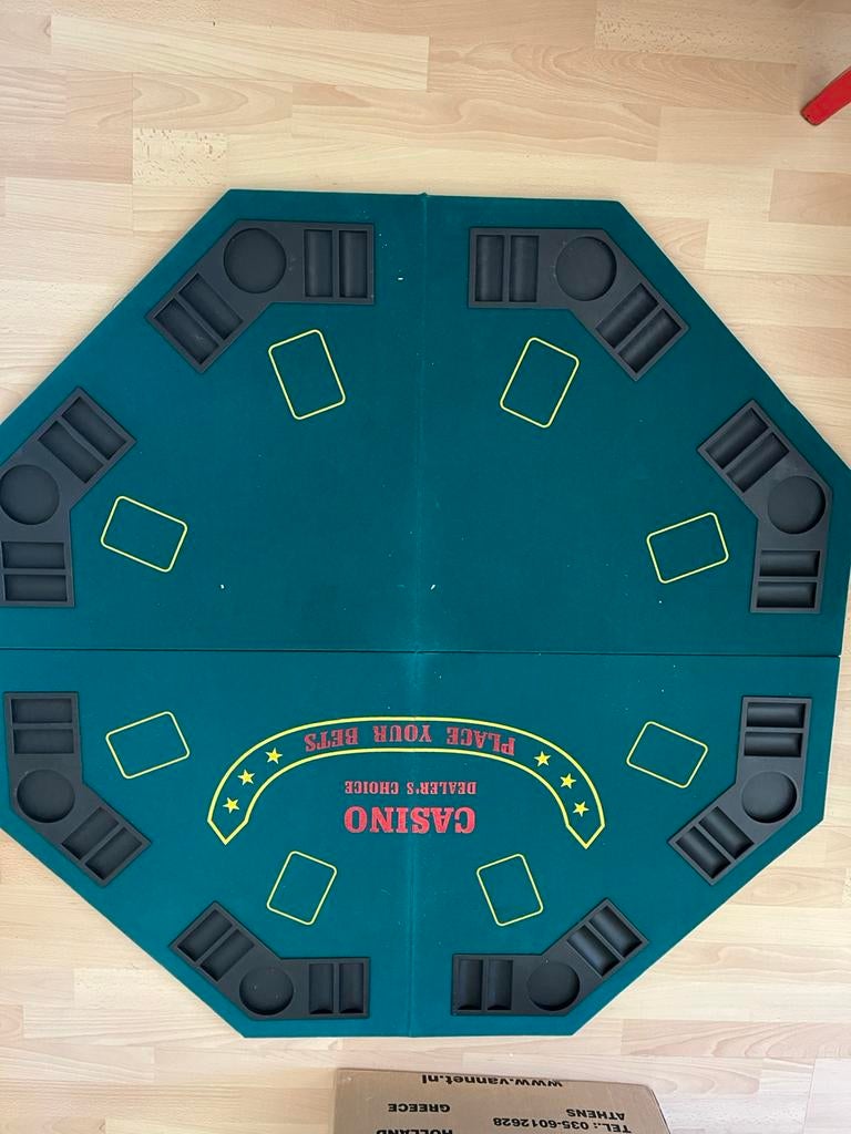 Pokertafelbaar inklapbaar 8 spelers, Ophalen, Zo goed als nieuw
