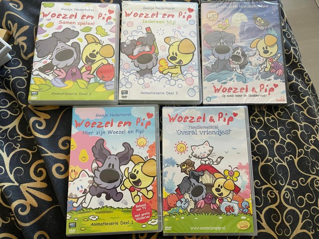 Woezel en Pip DVD Boxset - Animatiereeks en Film, Alle leeftijden, Boxset, Ophalen of Verzenden, Zo goed als nieuw