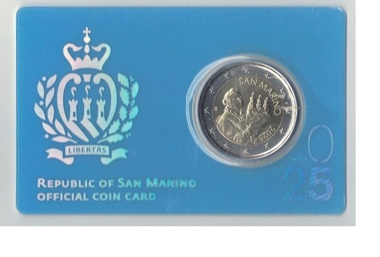 San Marino 2 euro 2025, Ophalen of Verzenden, San Marino, 2 euro, Losse munt