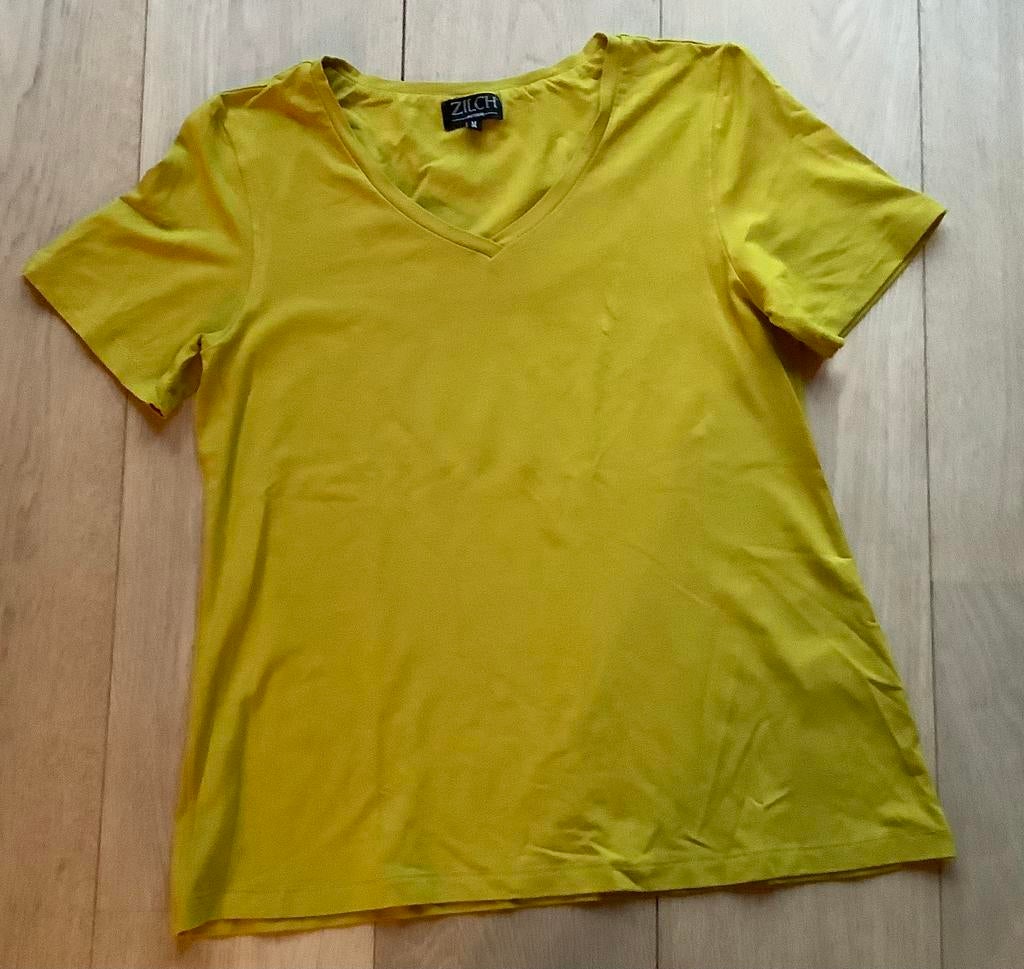 Okergeel T-shirt - Zilch - Maat M - Prachtig model, Kleding | Dames, T-shirts, Maat 38/40 (M), Geel, Ophalen of Verzenden, Zo goed als nieuw