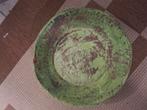 Vintage houten fruitschaal - Groen geverfd, Ophalen of Verzenden