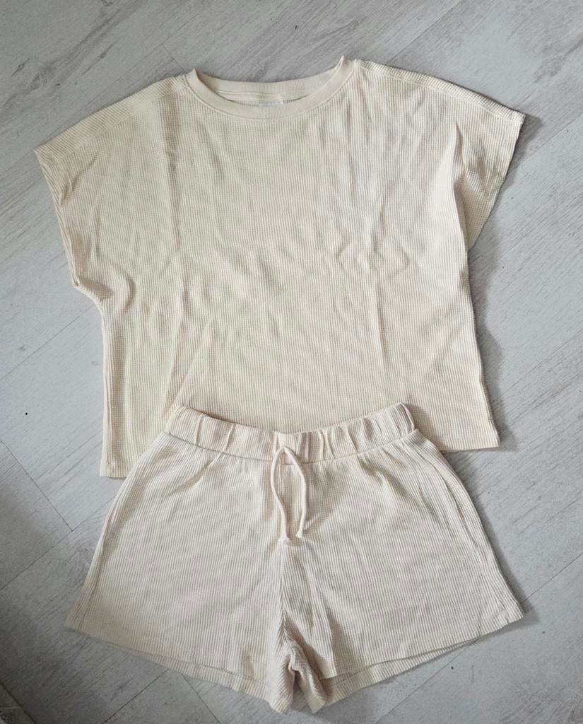 Zara wafelstof setje maat 164, Kinderen en Baby's, Kinderkleding | Maat 164, Meisje, Ophalen of Verzenden, Zo goed als nieuw, Zara