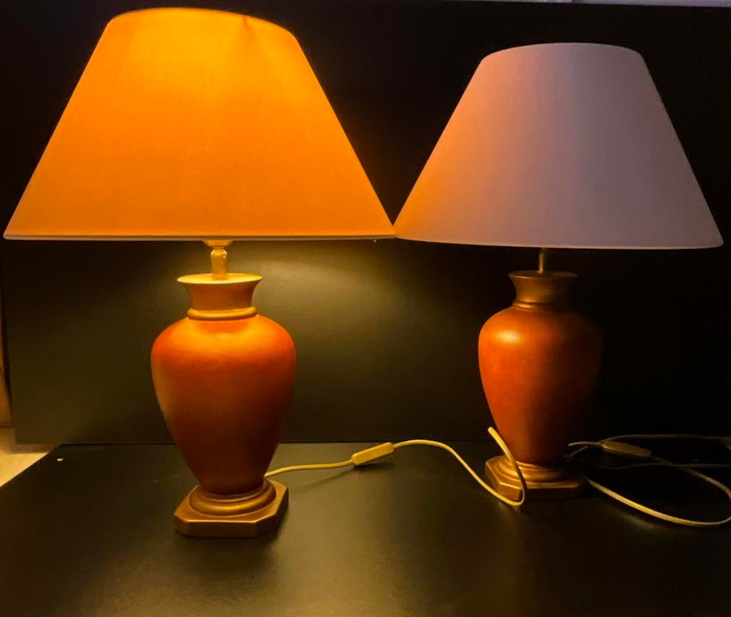 Prachtige tafellampen incl lampenkap, Ophalen, Zo goed als nieuw, Overige materialen, Minder dan 50 cm