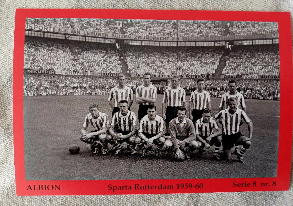 Complete set van 10 fotokaarten Sparta Rotterdam 1904 - 1968, Ophalen of Verzenden, Zo goed als nieuw, Sparta, Poster, Plaatje of Sticker