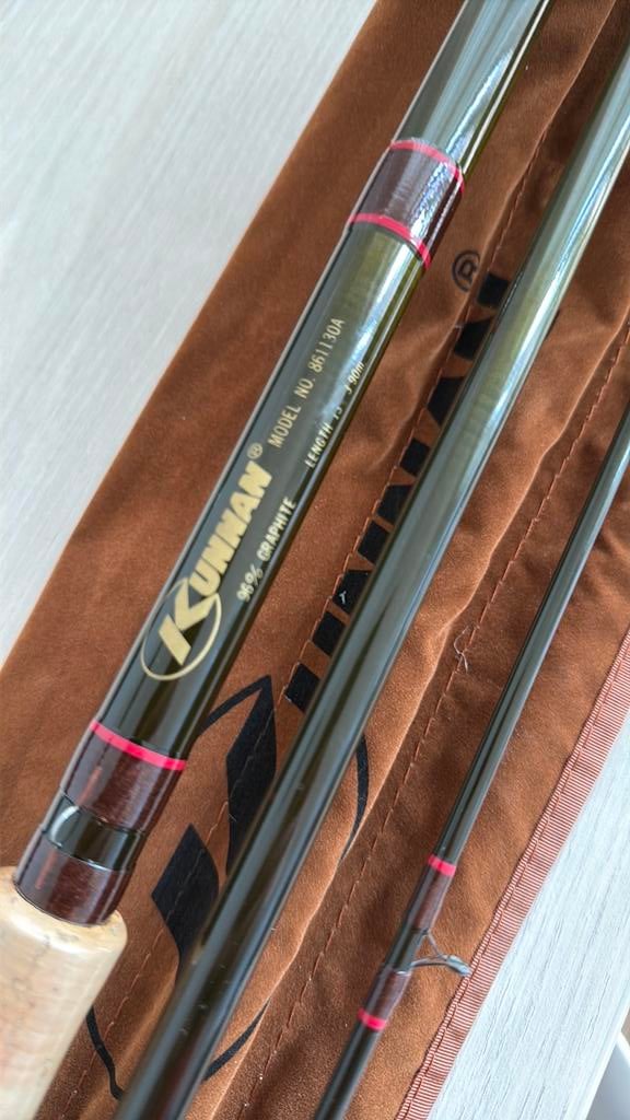 Kunnan lavis 3,90 96% grafiet hengel zgan voorn brasem zeelt, Ophalen of Verzenden, Zo goed als nieuw, Werphengel