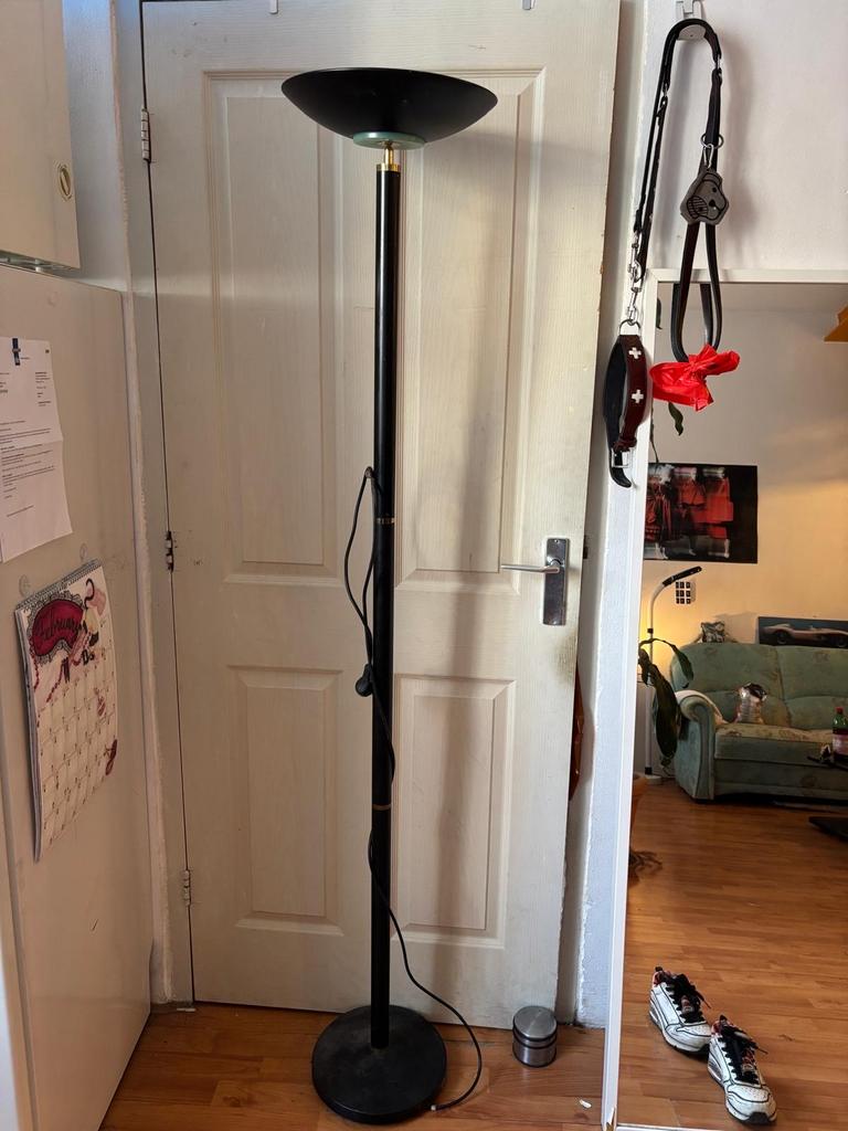 Mooie vintage staande lamp, Huis en Inrichting, Lampen | Vloerlampen, Ophalen, Gebruikt, Metaal, 150 tot 200 cm