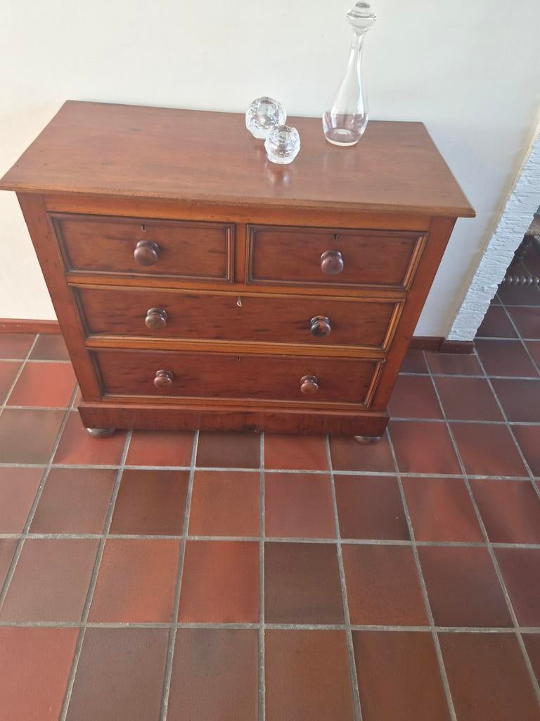 Antieke ladekast van mahoniehout, Antiek en Kunst, Ophalen of Verzenden