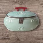 Mooie BMF Foreign mintgroene keramiek lunchbox `20 -`30, Antiek en Kunst, Ophalen of Verzenden