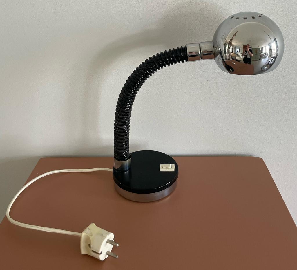 Vintage spage age mid century bureaulamp, Huis en Inrichting, Lampen | Tafellampen, Overige materialen, Gebruikt, Ophalen of Verzenden