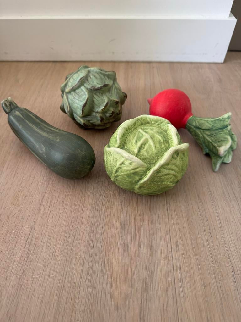 Keramieken Groenten Decoratie Set, Ophalen, Meerkleurig, Steen/keramiek, Landelijk