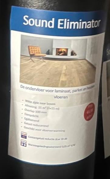 2,5 rol nieuwe ondervloer, gratis, Huis en Inrichting, Stoffering | Vloerbedekking, Nieuw, Laminaat, Ophalen