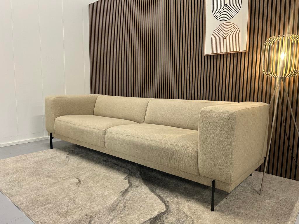 Loods 5 - 3/4 Zits Bank - Beige / Zand  - Nette Staat, Huis en Inrichting, Banken | Bankstellen, Tweepersoons, 75 tot 100 cm, Ophalen of Verzenden