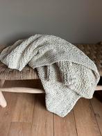 Loods 5 katoenen grof gebreid plaid kleed ecru Lime Light, Huis en Inrichting, Woonaccessoires | Plaids en Woondekens, Ophalen of Verzenden