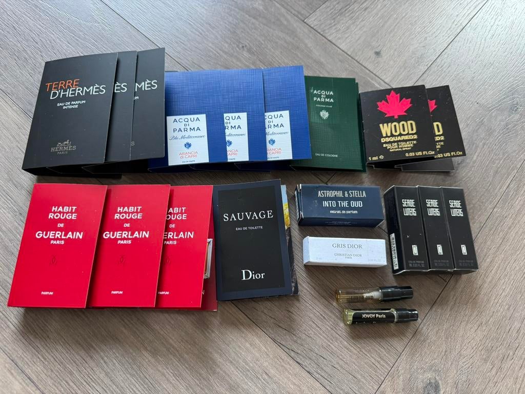 Heren parfumtesters parfum proefjes, samples, testers nieuw, Ophalen of Verzenden, Nieuw