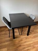 Eettafel(74x74/104) + stoelen, Huis en Inrichting, Tafels | Eettafels, Ophalen, Zo goed als nieuw, Rechthoekig, 50 tot 100 cm