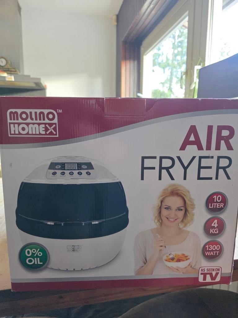 Nieuwe Molino Homex Airfryer - 10 Liter Inhoud, Ophalen of Verzenden, Nieuw, Airfryer, 1500 gram of meer