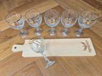 Borrelplank en 6 bierglazen Grimbergen, Verzamelen, Ophalen of Verzenden, Nieuw, Glas of Glazen, Overige merken