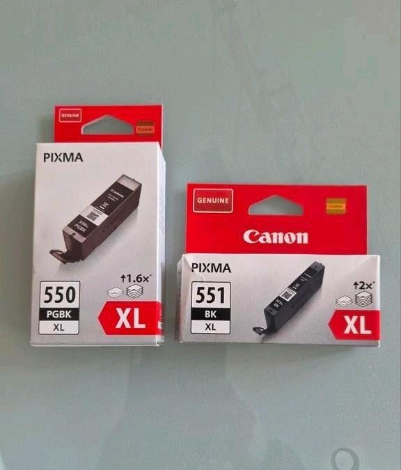Canon Pixma 550 PGBK XL en 551 BK XL inktcartridges, Computers en Software, Printerbenodigdheden, Ophalen of Verzenden, Nieuw