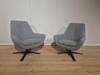 Nieuw - 2x Montel Charles - Draaifauteuils -Stof-Grijs-Bruin, Voltastraat 21, Barneveld, Montel charles fauteuil, uitverkoop, sale, design, nieuw, draai