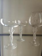3 Vintage Bayel Bacchante Kristallen Glazen - Frankrijk, Antiek en Kunst, Antiek | Glas en Kristal, Ophalen of Verzenden