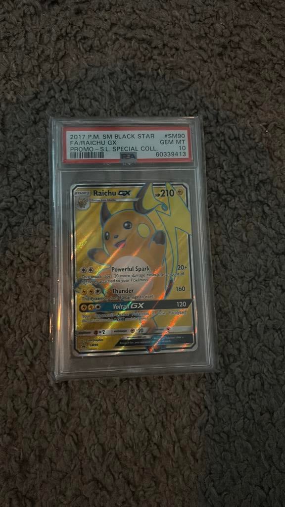 PSA 10 raichu #SM90, Ophalen of Verzenden, Zo goed als nieuw