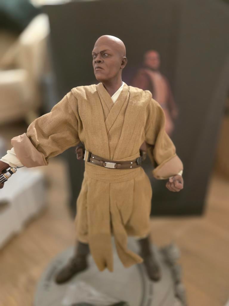 Sideshow Mace Windu Premium Format 1/4 Scale, Ophalen of Verzenden, Zo goed als nieuw