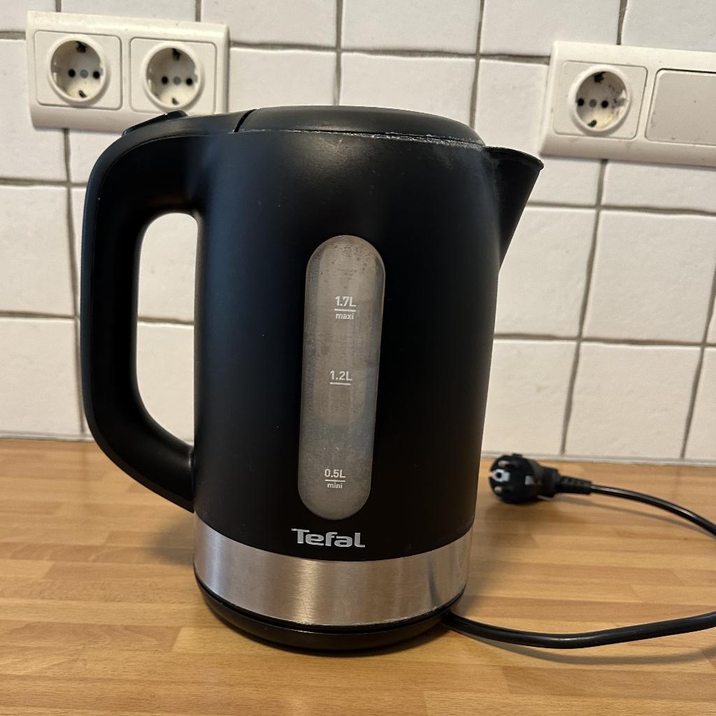 Tefal waterkoker zwart (1.7 L), 1 tot 2 liter, Ophalen, Gebruikt
