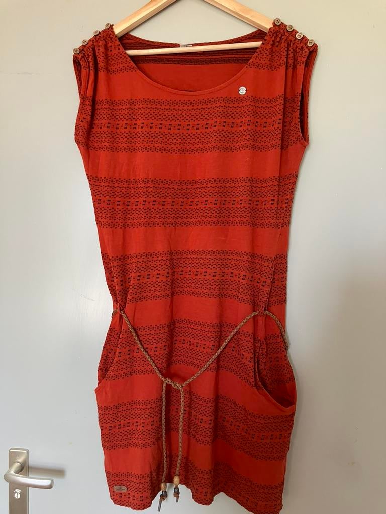 Zomerjurk Ragwear oranje L, Kleding | Dames, Maat 42/44 (L), Oranje, Ophalen of Verzenden, Zo goed als nieuw
