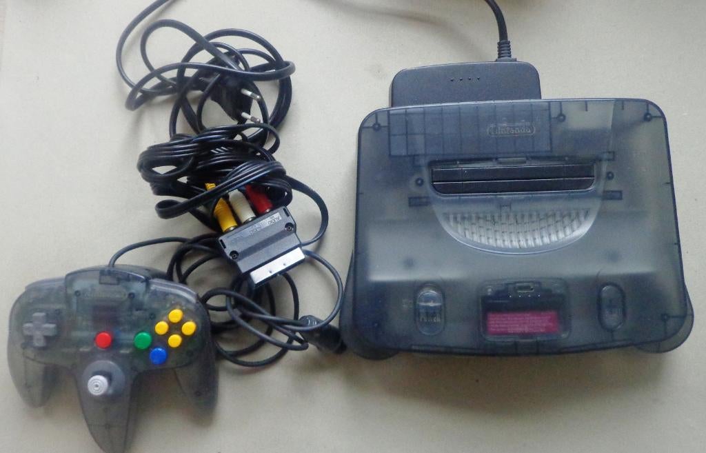 Nintendo 64 Funtastic Smoke Grey + originele controller, Overige genres, 1 speler, Ophalen of Verzenden, Zo goed als nieuw