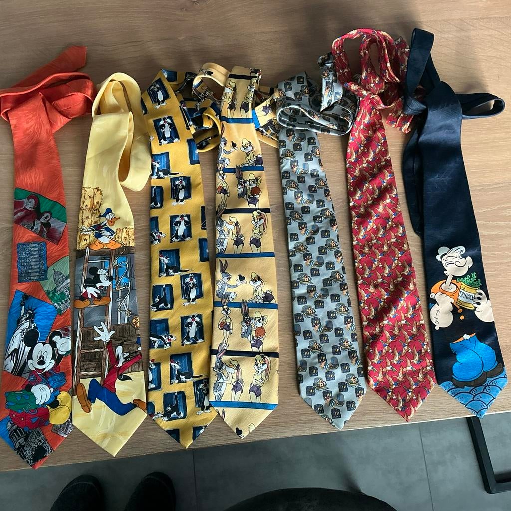 Stropdassen vintage, Ophalen, Gedragen, Overige kleuren, Met patroon