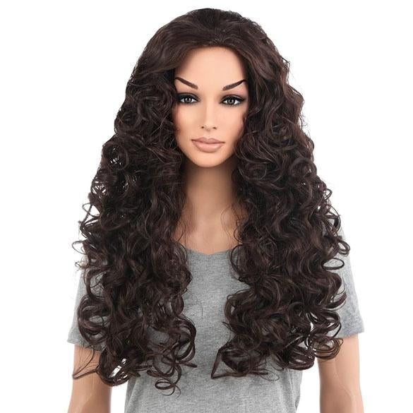 Mooie pruik bruin lang haar veel volume en krullen kleur 6, Sieraden, Tassen en Uiterlijk, Uiterlijk | Haarverzorging, Nieuw, Pruik of Haarverlenging