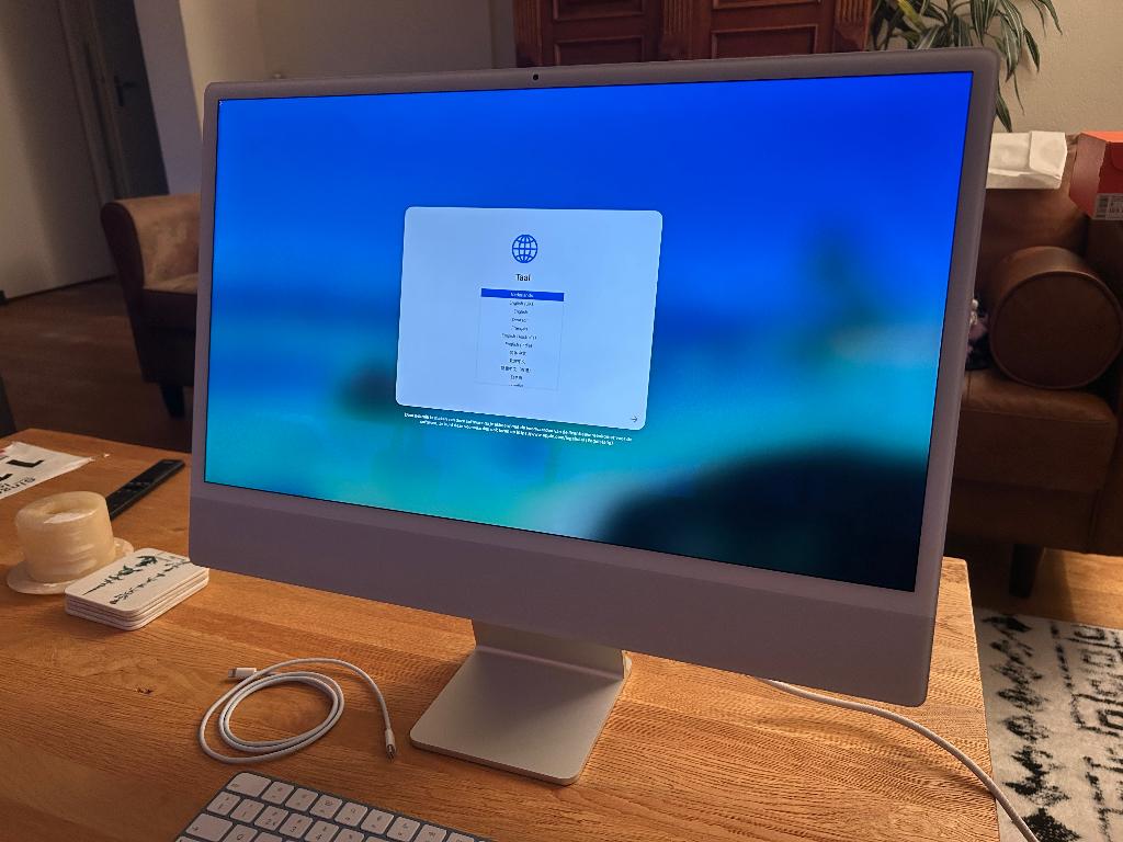 Apple iMac 24" M1 - 16GB - 512GB SSD - zilver, Computers en Software, Apple Desktops, SSD, IMac, Zo goed als nieuw, 16 GB