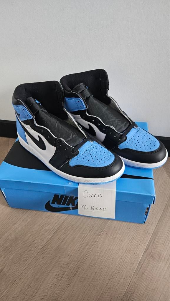 Nike Air Jordan 1 Retro Unc Toe maat 46, Kleding | Heren, Schoenen, Blauw, Nieuw, Ophalen of Verzenden, Sneakers of Gympen