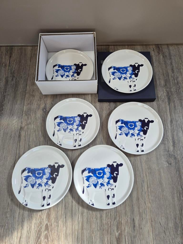 Boterhambordjes Friesland Campina koeien, Huis en Inrichting, Keuken | Servies, Ophalen, Nieuw, Bord(en), Overige stijlen