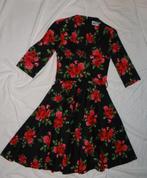 Leuke roze/zwart/groen gebloemde HELL BUNNY jurk, Ophalen, Knielengte, Hell bunny, Roze