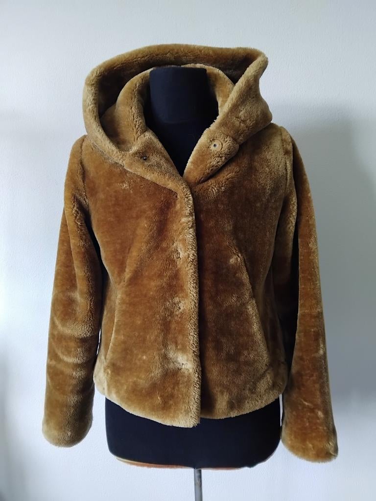 King Louie vintage Faux fur lente jasje maat 36, Bruin, Ophalen of Verzenden, Zo goed als nieuw, King Louie