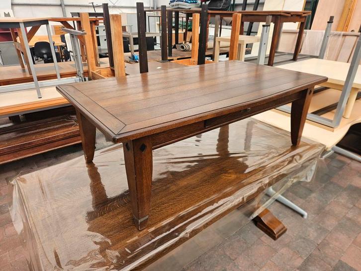 Houten salontafel met lade klassiek / vintage, Antiek en Kunst, Antiek | Meubels | Tafels, Ophalen