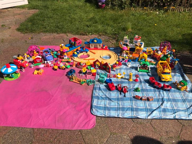 Grote set Fisher-Price Little People speelgoed, Kinderen en Baby's, Speelgoed | Babyspeelgoed, Gebruikt, Overige typen, Met wieltjes