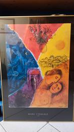 Ingelijste poster van Marc Chagall La Joie, Antiek en Kunst, Ophalen of Verzenden