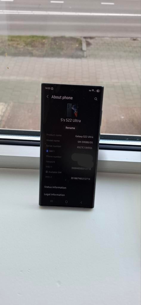 Samsung Galaxy S22 Ultra 256GB - ZGAN, Telecommunicatie, Mobiele telefoons | Samsung, Touchscreen, Ophalen of Verzenden, Zo goed als nieuw